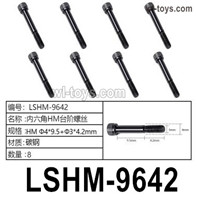 HG P410 Parts LSHM-9642 HM step screws. φ4x9.5mm + φ3x4.2mm.for 1/10 HengGuan P410 Raptor Pickup RC Car Vehicles Model.Total 8pcs.