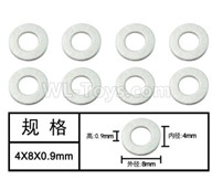 HG P601 washer(8pcs) Parts-4x8x0.9mm-W04011,HG P601 6x6 1/10 Parts