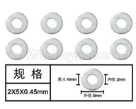 HG P601 washer(8pcs) Parts-2x5x0.45mmW04013,HG P601 6x6 1/10 Parts
