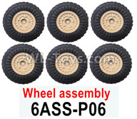 HG P602 Parts-Wheel assembly-6 Set-06ASS-P06,HG P602 1/12 Parts