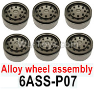 HG P602 Parts-Alloy wheel assembly-6 Set-6ASS-P07,HG P602 1/12 Parts