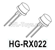 HG P602 Parts-HG-RX022 Straw hat white light,2pcs,HG P602 1/12 Parts