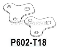 HG P602 Parts-Rear leaf spring fixing plate-P602-T18,Total 2pcs,HG P602 1/12 Parts
