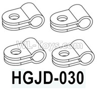 HG P602 Parts-Rearview mirror fixing clip-HGJD-030,Total 4pcs,HG P602 1/12 Parts