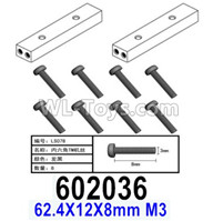HG P602 Parts-Girder connection block-602036,62.4X12X8mm M3 ,HG P602 1/12 Parts