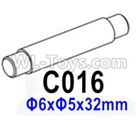 HG P602 Parts-Middle gearbox movable axis-C016,Φ6xΦ5x32mm,HG P602 1/12 Parts