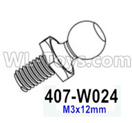 HG P602 Parts-Ball bolt M3-407-W024,M3x12mm,HG P602 1/12 Parts