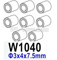 HG P602 Parts-Aluminum tube-W1040,Total 8pcs,Aluminum alloy-Φ3x4x7.5mm,HG P602 1/12 Parts