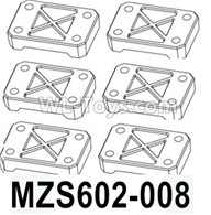 HG P602 Parts-Bridge positioning piece-MZS602-008,Total 6pcs,HG P602 1/12 Parts