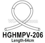 HG P602 Parts-PVC transparent tube-HGHMPV-206,Length-64cm,HG P602 1/12 Parts