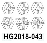 HG P602 Parts-Wheel fixed parts-HG2018-043,Total 6pcs,HG P602 1/12 Parts