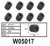 HG P602 Parts-W05017 Machine screws,M3X4,Total 8pcs,HG P602 1/12 Parts