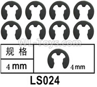 HG P602 Parts-LS024,Retaining ring-Φ4mm,Total 8pcs,HG P602 1/12 Parts