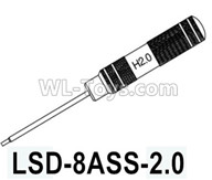 HG P602 Parts-LSD-8ASS-2.0,Hexagon screwdriver 2.0mm,HG P602 1/12 Parts