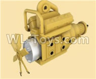 HG P803A 8ASS-P0003 Parts.Transmission gearbox unit.Yellow.HG RC Models HEMTT 8X8 M983 US Army Military Vehicle Spare Accessories.