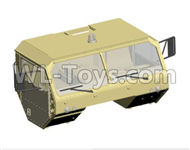 HG P803A 8ASS-P0006 Parts.Front Truck head unit. Green or Yellow.HG RC Models HEMTT 8X8 M983 US Army Military Vehicle Spare Accessories.