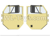 HG P803A 8012-P0007 Parts.Door unit . (Left and Right). Green or Yellow.HG RC Models HEMTT 8X8 M983 US Army Military Vehicle Spare Accessories.
