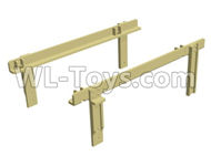 HG P803A JK-03-3/4 Parts.Truck Body support frame. Total 2pcs. (Yellow-Can only be used for HG-P802).HG RC Models HEMTT 8X8 M983 US Army Military Vehicle Spare Accessories.