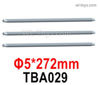 HG P806 Parts Axle,Wheel Shaft. TBA029. The size is Φ5X272mm. Total 3pcs.HG P806 TRASPED Semi Trailer Parts,HG P806 1/12 Truck Parts