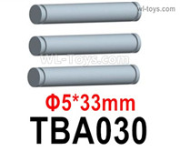 HG P806 Parts Vibration-absorbing bridge movable shaft. TBA030. The size is Φ5x33mm. Total 3pcs.HG P806 TRASPED Semi Trailer Parts,HG P806 1/12 Truck Parts