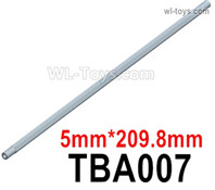 HG P806 Parts Linked long shaft. Opposite side 5mmx209.8mm. TBA007,HG P806 TRASPED Semi Trailer Parts,HG P806 1/12 Truck Parts