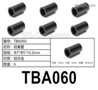 HG P806 Parts Aluminum sleeve pipe. TBA060. Total 6pcs. The size is Φ7xΦ5x10.2mm.HG P806 TRASPED Semi Trailer Parts,HG P806 1/12 Truck Parts