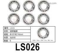 HG P806 Parts Ball bearing. LS026. The size is Φ10xΦ5x4mm. Total 6pcs.HG P806 TRASPED Semi Trailer Parts,HG P806 1/12 Truck Parts