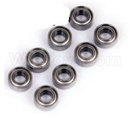HSP 94188 spare parts-02139 02080 Ball bearing(10x5x4mm)-8pcs-Can instead of the 02079,HSP 94188 RC Car Truck Parts,HSP 1:10 RC Truck Spare parts Accessories,HSP 94188 Official Parts