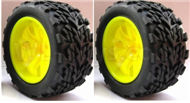 HSP 94188 spare parts-08071-02 wheel complete(Wheel Rim 08008+Tire 08043)-Include the Tire lether and wheel-Yellow(2 Set),HSP 94188 RC Car Truck Parts,HSP 1:10 RC Truck Spare parts Accessories,HSP 94188 Official Parts