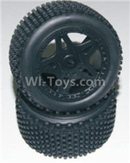 HBX Survivor MT 12811 Rear Wheels Complete(2PCS)-(Include the Wheel hub and Tire lether) Parts-12039