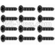 HaiBoXing HBX 12812 Screw Parts-Round Head Self Tapping Screws-2.6X25mm(12PCS) Parts-S201,1/12 HaiBoXing HBX 12812 Survivor ST RC Truck Spare parts Accessories
