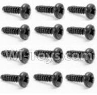 HBX 12813 Screw Parts-Round Head Self Tapping Screw-2.6x8mm(12PCS) Parts-S018,1/12 HaiBoXing HBX 12813 Survivor MT RC Car Parts