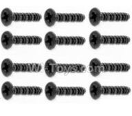 HBX 12813 Screw Parts-Round Head Self Tapping Screw-2.6X15mm(12PCS) Parts-S107,1/12 HaiBoXing HBX 12813 Survivor MT RC Car Parts
