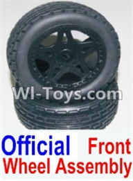 HBX 12881 wheel Parts-Official Front wheel assembly(2 set)-Include Tire lether and wheel hub Parts-12036,HaiBoXing HBX 12881 VORTEX RC Car Parts