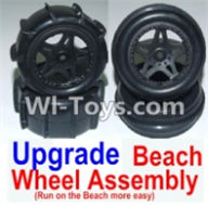 HBX 12881 Upgrade Front and Rear Beach Wheels assembly(4 set)-Run on the Beach more easy and fast Parts-12117+12218,HaiBoXing HBX 12881 VORTEX RC Car Parts