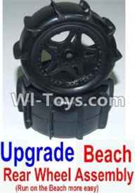 HHBX 12881 Upgrade Rear Beach Wheels assembly(2 set)-Include Tire lether and wheel hub Parts-12118,HaiBoXing HBX 12881 VORTEX RC Car Parts