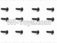 HBX 12881 Screws Parts-Pan Head Self Tapping Screw(12pcs)-2.6X8mm Parts-S018,HaiBoXing HBX 12881 VORTEX RC Car Parts