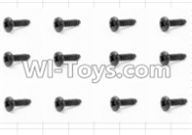 HBX 12881 Screws Parts-Round Head Self Tapping Screw(12pcs)-2.6X10mm Parts-S029,HaiBoXing HBX 12881 VORTEX RC Car Parts