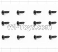 HBX 12881 Screws Parts-Round Head Self Tapping Screw(12pcs)-2.6X6mm Parts-S089,HaiBoXing HBX 12881 VORTEX RC Car Parts