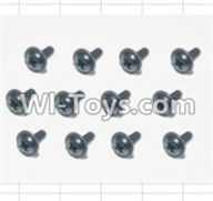 HBX 12881 Screws Parts-Flange Head Self Tapping Screws(12pcs)-2.6X8mm Parts-S160,HaiBoXing HBX 12881 VORTEX RC Car Parts