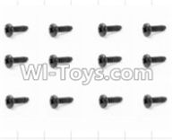 HBX 12881 Screws Parts-Round Head Self Tapping Screws(12pcs)-2.6X12mm Parts-S161,HaiBoXing HBX 12881 VORTEX RC Car Parts