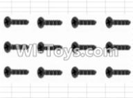 HBX 12881 Screws Parts-Countersunk Self Tapping Screw(12pcs)-2.6X18mm Parts-S162,HaiBoXing HBX 12881 VORTEX RC Car Parts