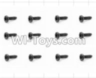 HBX 12881 Screws Parts-Round Head Self Tapping Screws(12pcs)-2.6X18mm Parts-S163,HaiBoXing HBX 12881 VORTEX RC Car Parts