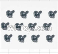 HBX 12881 Screws Parts-Flange Head Self Tapping Screws(12pcs)-2X6mm Parts-S164,HaiBoXing HBX 12881 VORTEX RC Car Parts