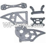 HBX 12882P ONSLAUGHT Chassis Side Plates B & Shock Absorbers board Parts-12006,HaiBoXing HBX 12882P ONSLAUGHT RC Car Parts