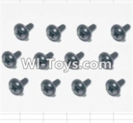 HBX 12882P ONSLAUGHT Screws Parts-Flange Head Self Tapping Screws(12pcs)-2X6mm Parts-S164,HaiBoXing HBX 12882P ONSLAUGHT RC Car Parts