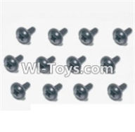 HBX 12882P ONSLAUGHT Parts-Flange Head Self Tapping Screws(12pcs)-2.6X5mm Parts-S168,HaiBoXing HBX 12882P ONSLAUGHT RC Car Parts
