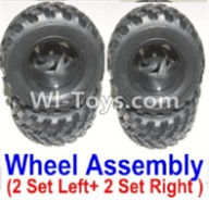HBX 12883 wheel Parts-Official Left and Right wheel assembly(4 set-2x Left and 2X Right) Parts-12059,HBX 12883P Car Parts