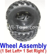 HBX 12883 wheel Parts-Official Left and Right wheel assembly(2 set-1x Left and 1X Right) Parts-12059,HBX 12883P Car Parts