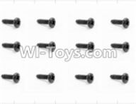 HBX 12883 Screws Parts-Pan Head Self Tapping Screw(12pcs)-2.6X8mm Parts-S018,HBX 12883P Car Parts